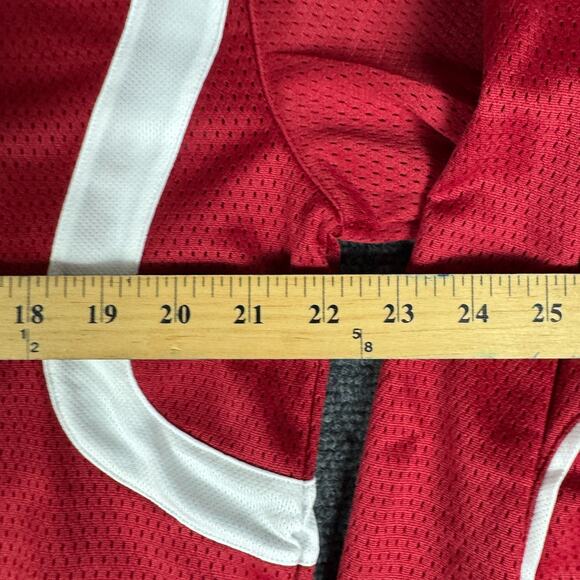 Adidas Indiana Hoosiers Red Hoodie Mesh Mens Size M Football Basketball HN7662 - Picture 10 of 11